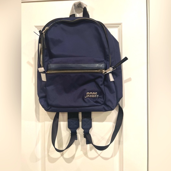 Marc Jacobs Leather Trim Nylon Backpack in Navy blue, NWT R$225 - Picture 3 of 11